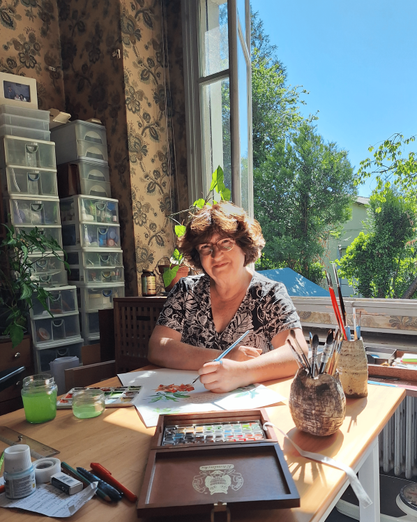 Laurence Tobaly à l'atelier